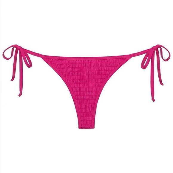 NWT Montce Pink Tie Up Bikini Bottom Swim. Size Large - Picture 1 of 7